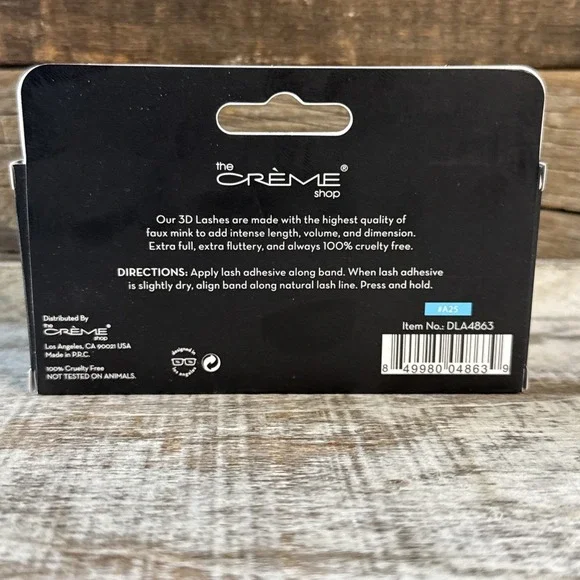 The Creme Shop Cali 3D Faux Mink False Lashes 3X Volume Length NIB - Picture 2 of 4
